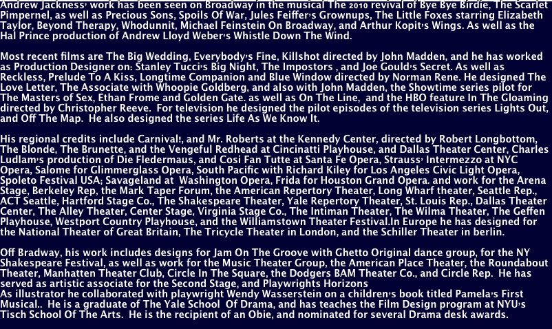 Andrew Jackness’ work has been